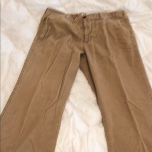 Tan Bonobos courduroy pants; size 34x32